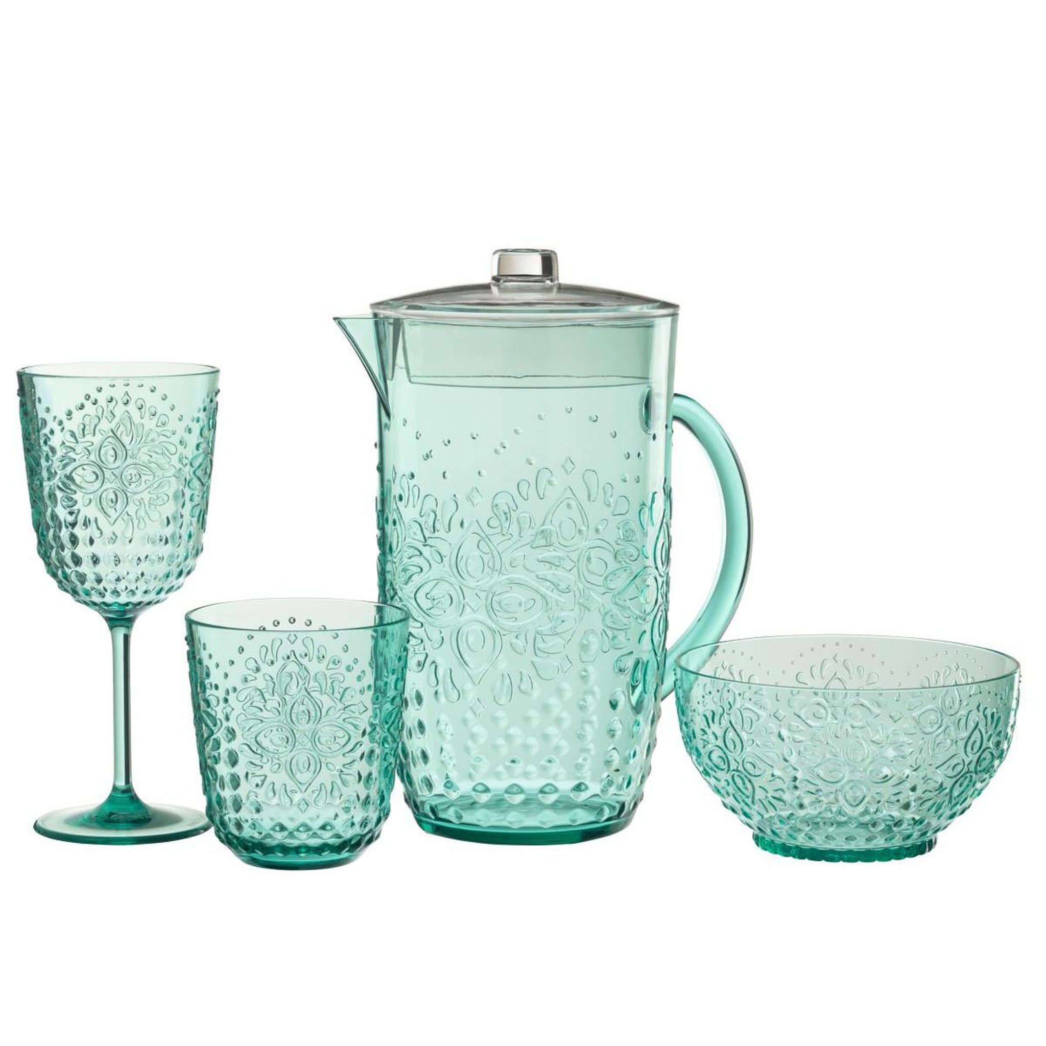 Voir la diapositive 3 : J-LINE Carafe réutilisable  barbra  2,5l bleu aqua