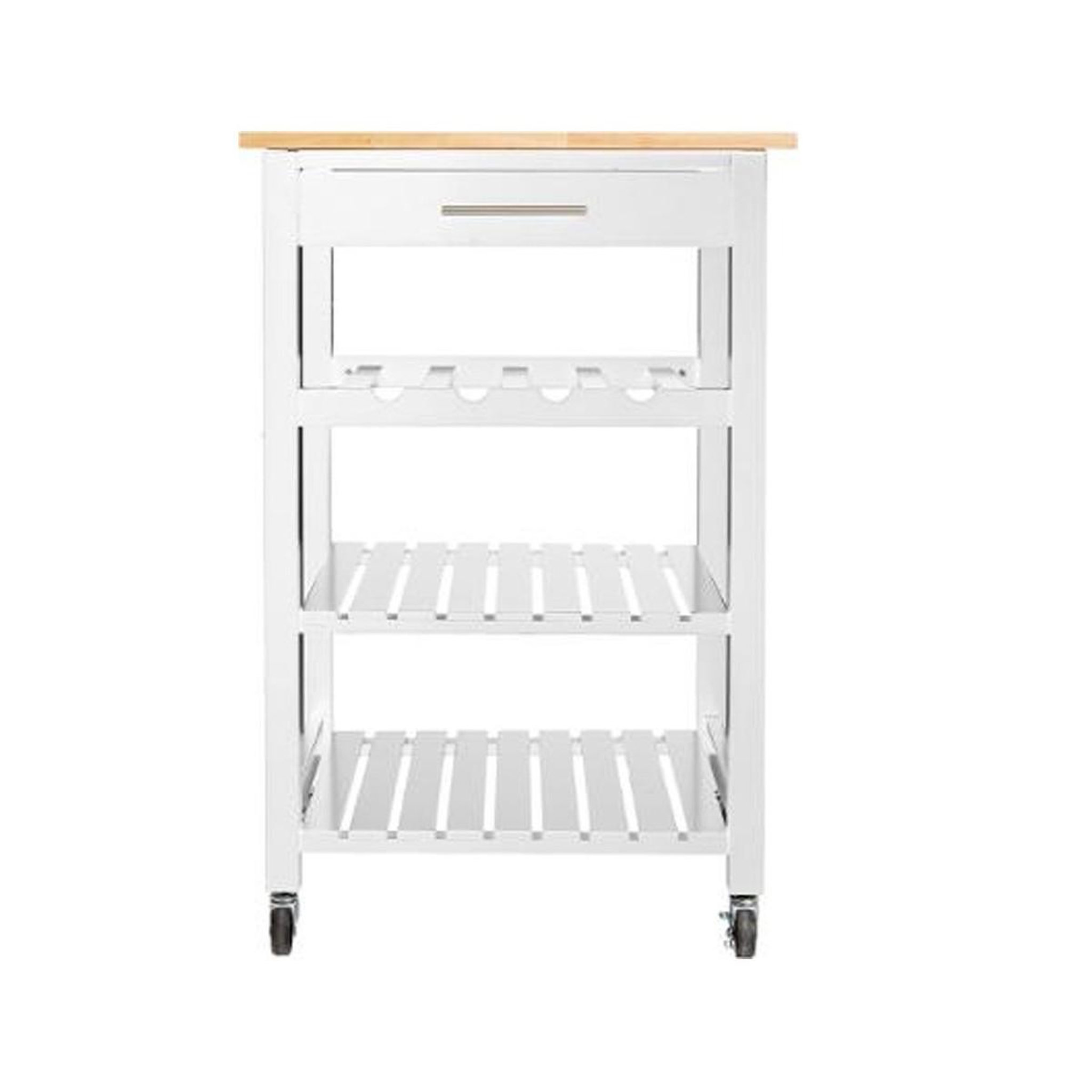 Voir la diapositive 3 : ATMOSPHERA Desserte de cuisine  claude  58cm blanc