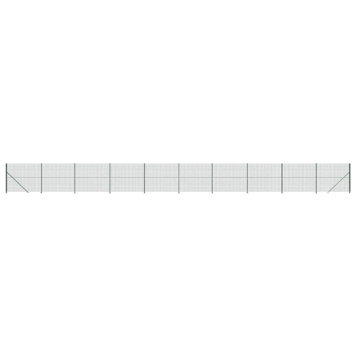 VIDAXL Cloture en treillis metallique avec bride vert 1,4x25 m