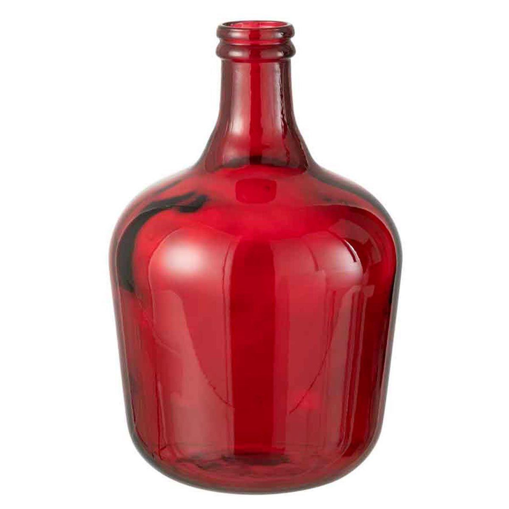J-LINE Vase design en verre  penisola  42cm rouge
