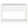 Voir la diapositive 5 : VIDAXL Jardiniere et etagere Blanc 111,5x34,5x81 cm Bois massif de pin