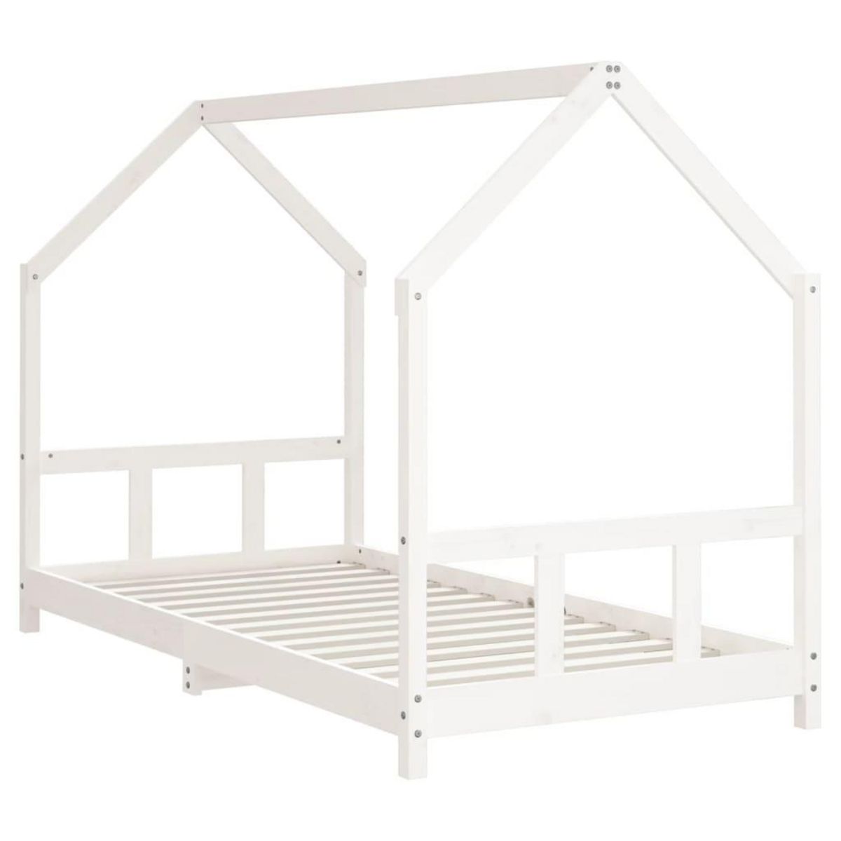 VIDAXL Cadre de lit pour enfants blanc 90x190 cm bois de pin massif