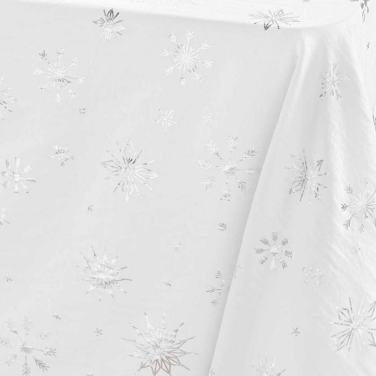 Paris Prix Nappe Antitache Imprimé  Astrelia  140x240cm Blanc & Argent