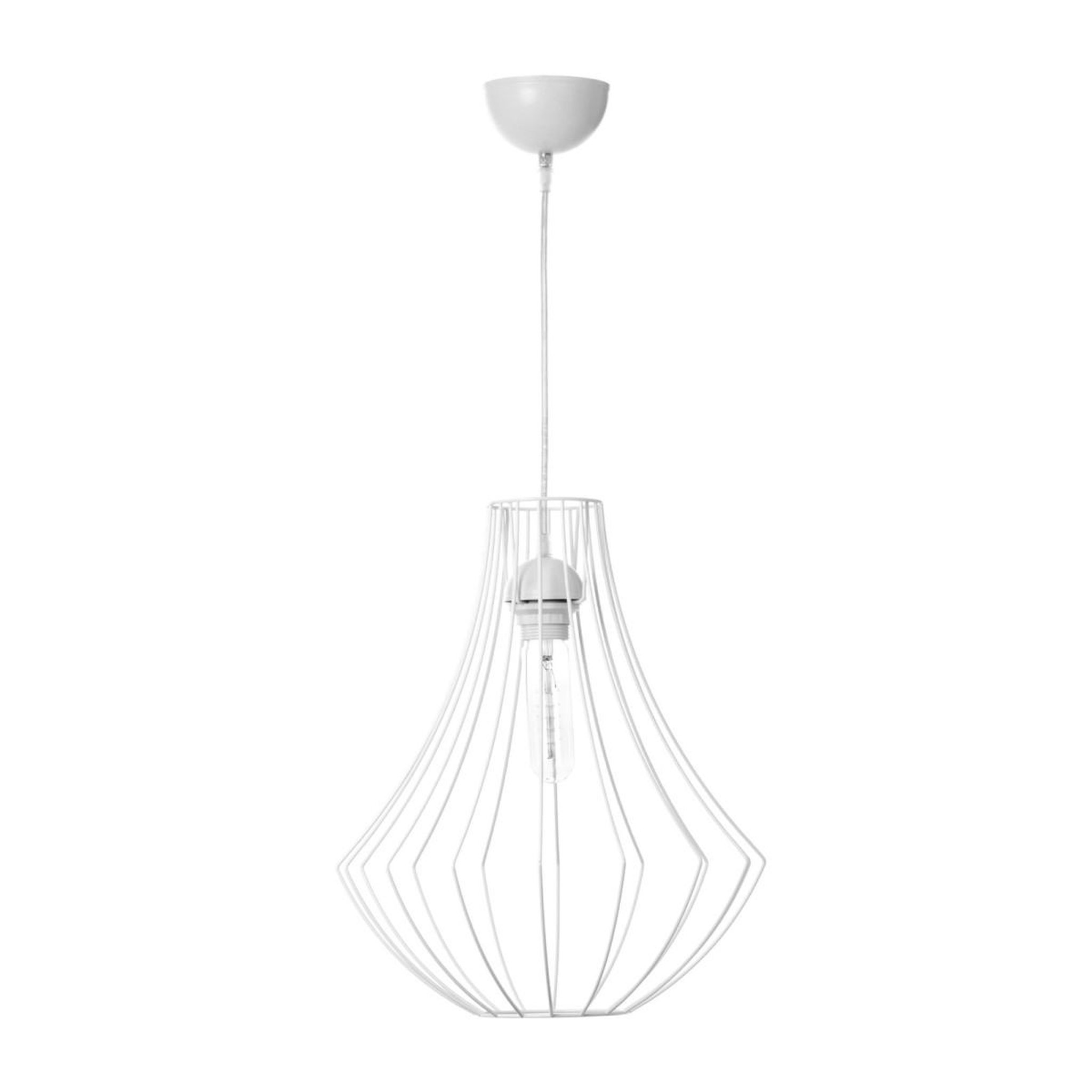 Paris Prix Lampe Suspension en Métal  Jasmin  40cm Blanc