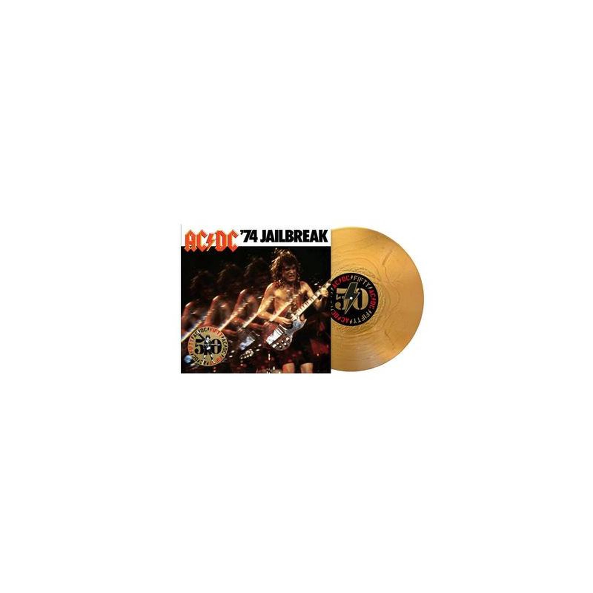 COLUMBIA Ac/dc '74 jailbreak édition limitée vinyle lp or 50e anniversaire avec print 12 x 12