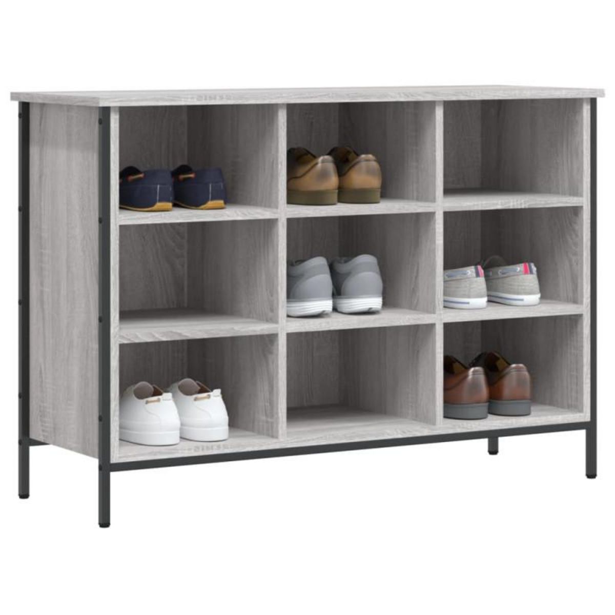 VIDAXL Armoire à chaussures sonoma gris 100x35x70 cm bois d ingénierie