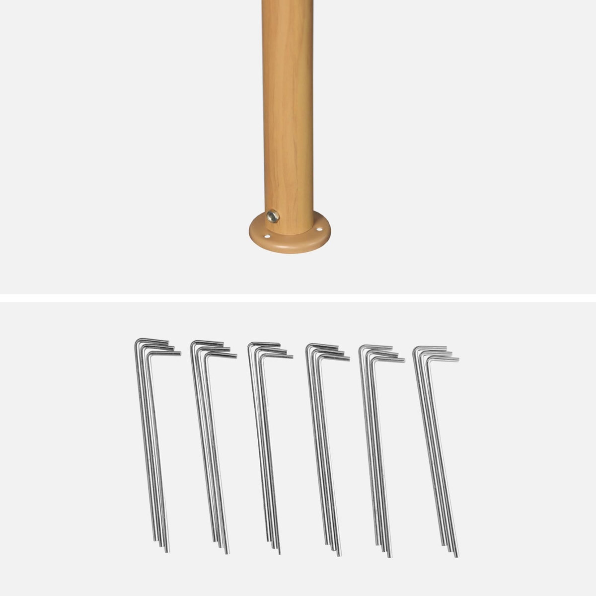 SWEEEK Tonnelle 3x4 m - Divio - Imitation bois. toile écru - Pergola avec rideaux. tente de jardin. barnum. chapiteau. réception