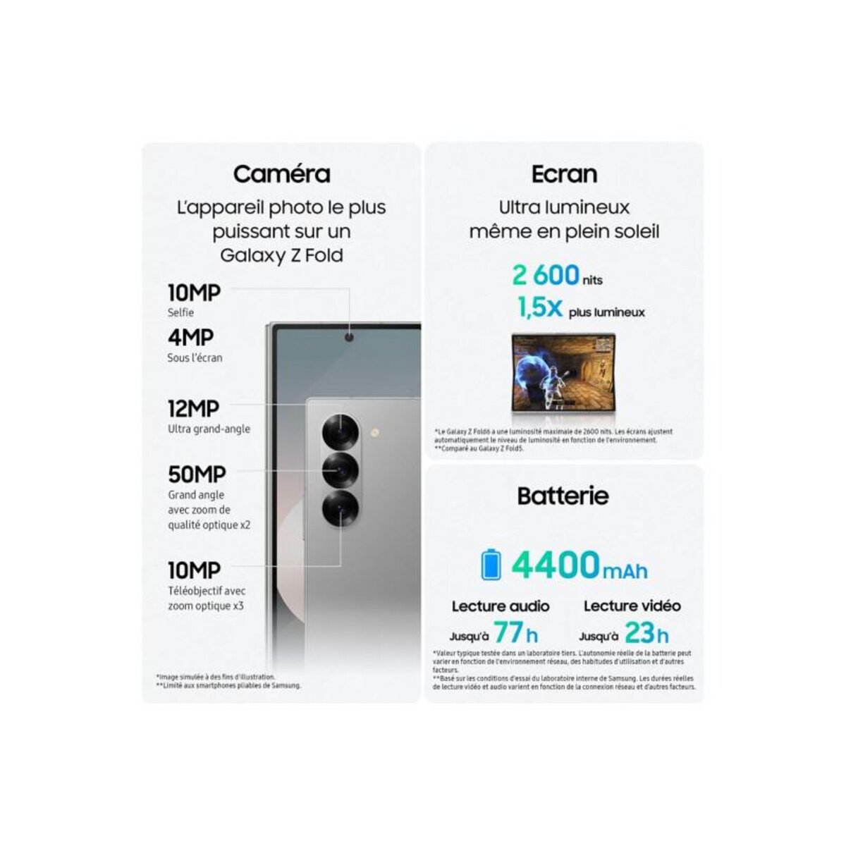 Samsung Smartphone Samsung GALAXY Z FOLD 6 256Go GRIS 5G