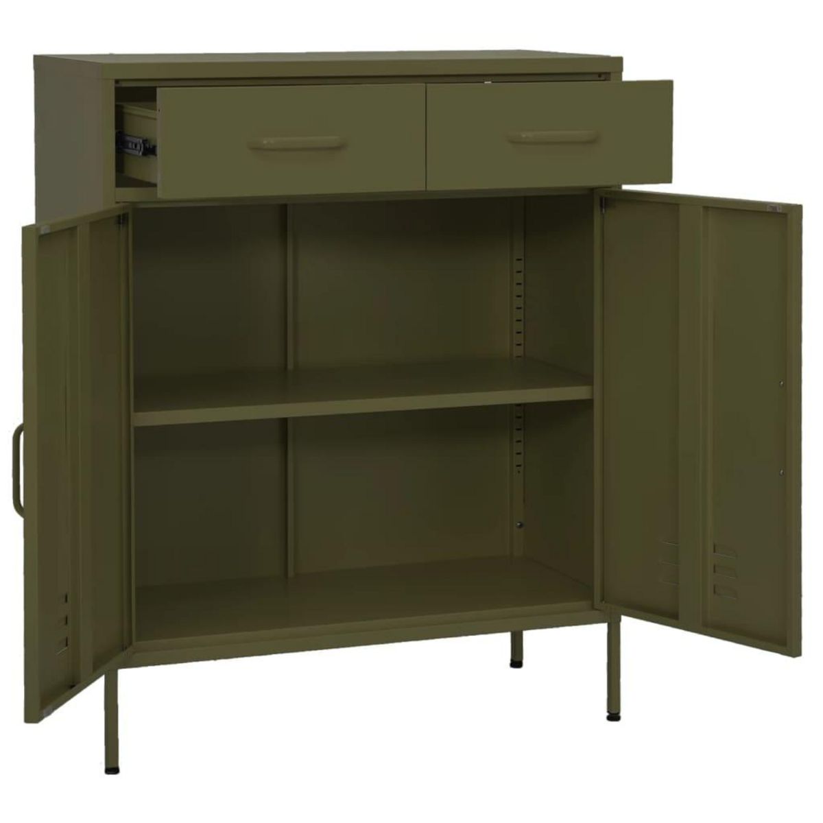 VIDAXL Armoire de rangement Vert olive 80x35x101,5 cm Acier