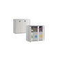 Voir la diapositive 2 : QBIK Armoire 3 portes Grise Résine avec étagère intérieure L 98 x P35 x H84 cm QBIK
