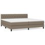Voir la diapositive 2 : VIDAXL Sommier a lattes de lit avec matelas Taupe 200x200 cm Tissu