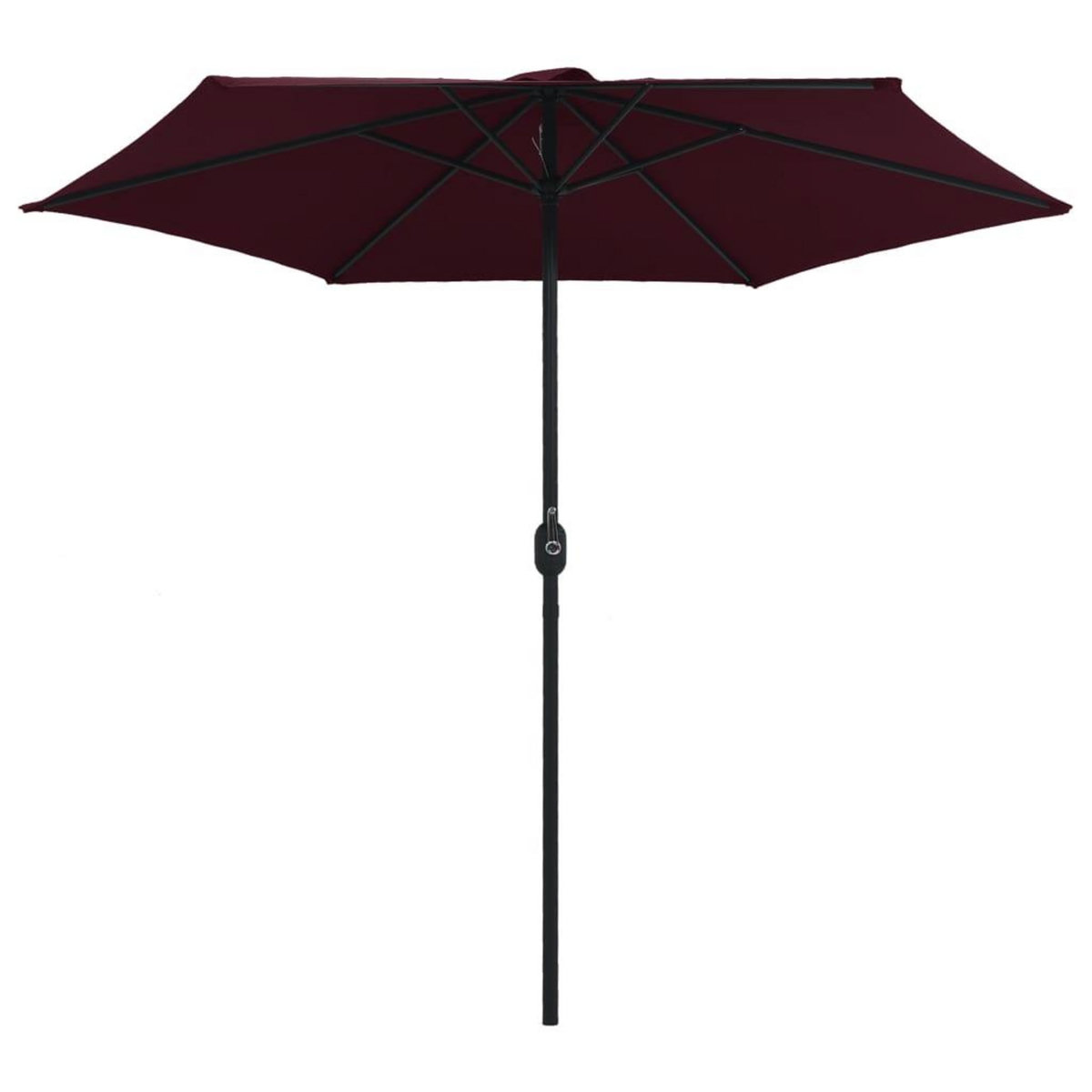 VIDAXL Parasol de jardin et mat en aluminium 270x246 cm rouge bordeaux