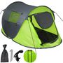 Voir la diapositive 1 : tectake Tente pop-up pour 2 personnes gris/vert