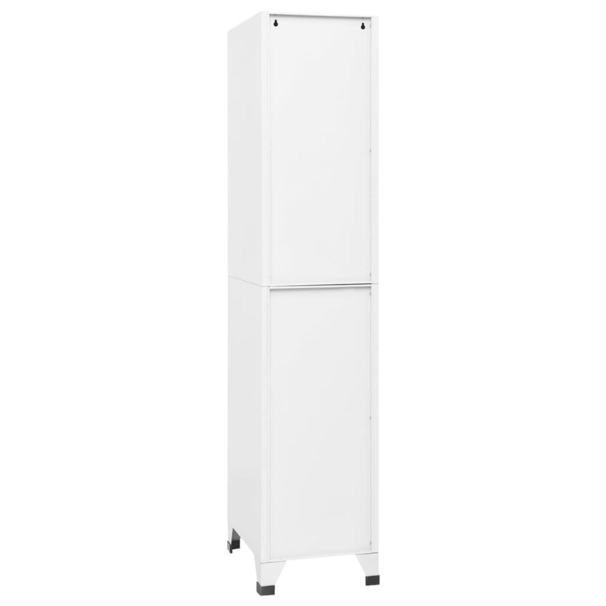 VIDAXL Armoire a casiers Blanc 38x45x180 cm Acier