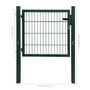 Voir la diapositive 6 : VIDAXL Portillon Acier Vert 105x150 cm