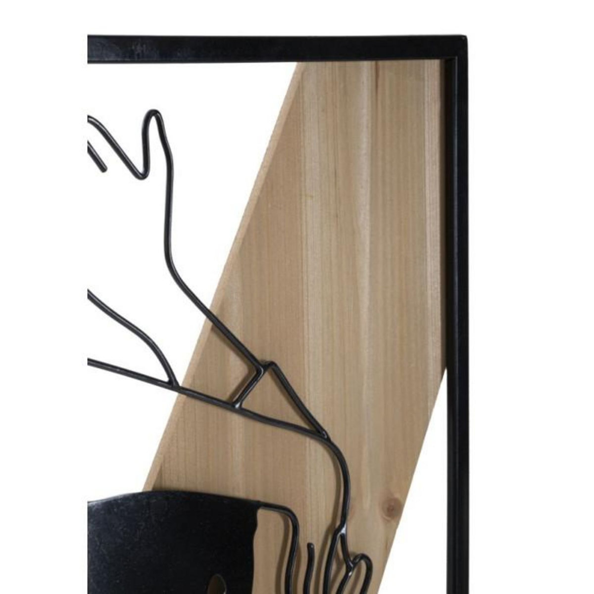 Paris Prix Décoration Murale Encadrée  Strip  90cm Noir & Naturel