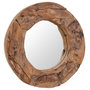 Voir la diapositive 4 : VIDAXL Miroir decoratif Teck 60 cm Rond
