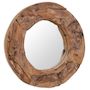 Voir la diapositive 4 : VIDAXL Miroir decoratif Teck 60 cm Rond