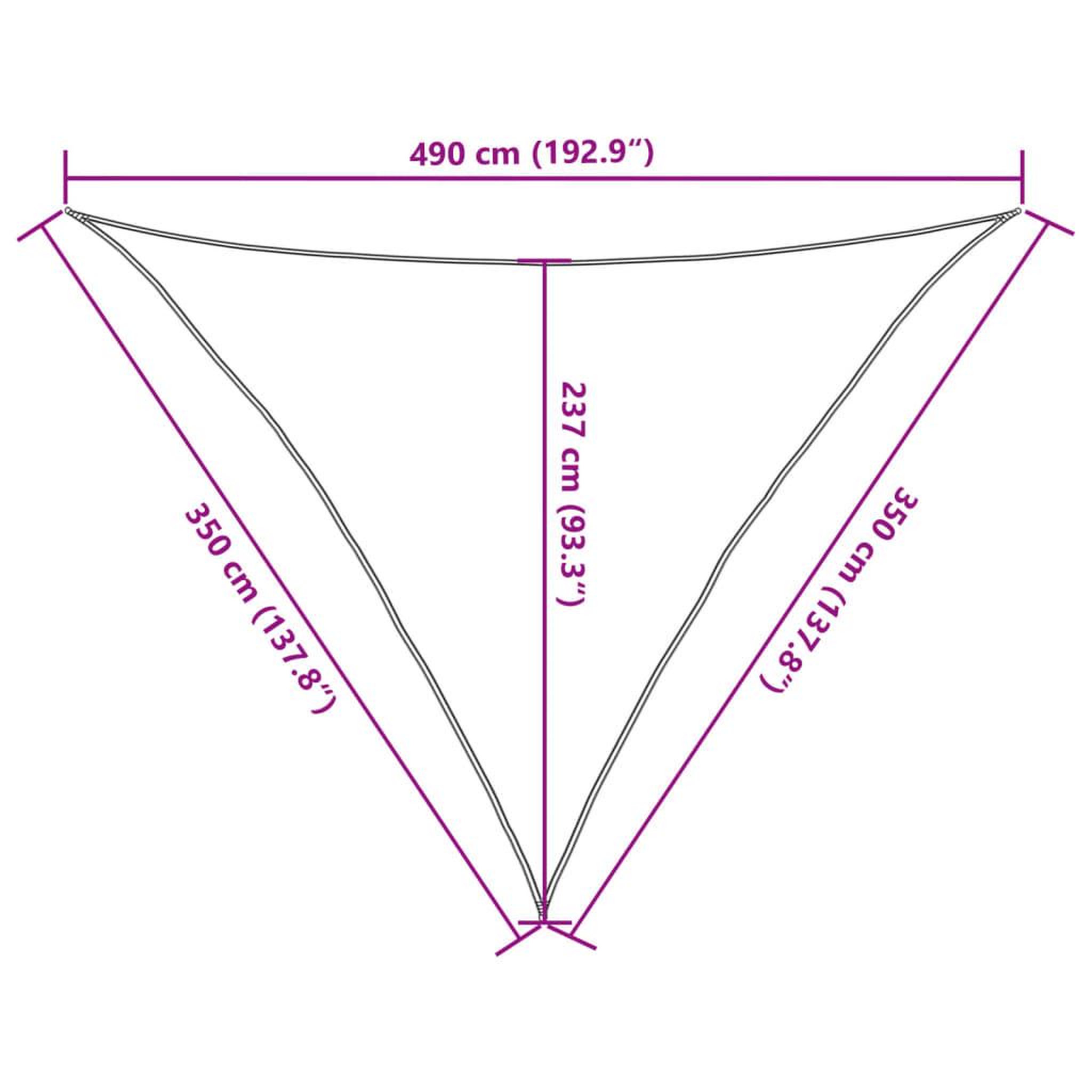 Voir la diapositive 6 : VIDAXL Voile d'ombrage 160 g/m^2 Marron 3,5x3,5x4,9 m PEHD