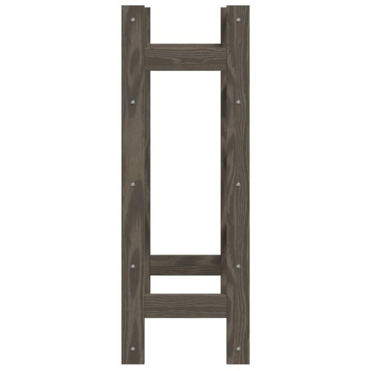 VIDAXL Casier à bouteilles pour 20 bouteilles gris bois pin solide