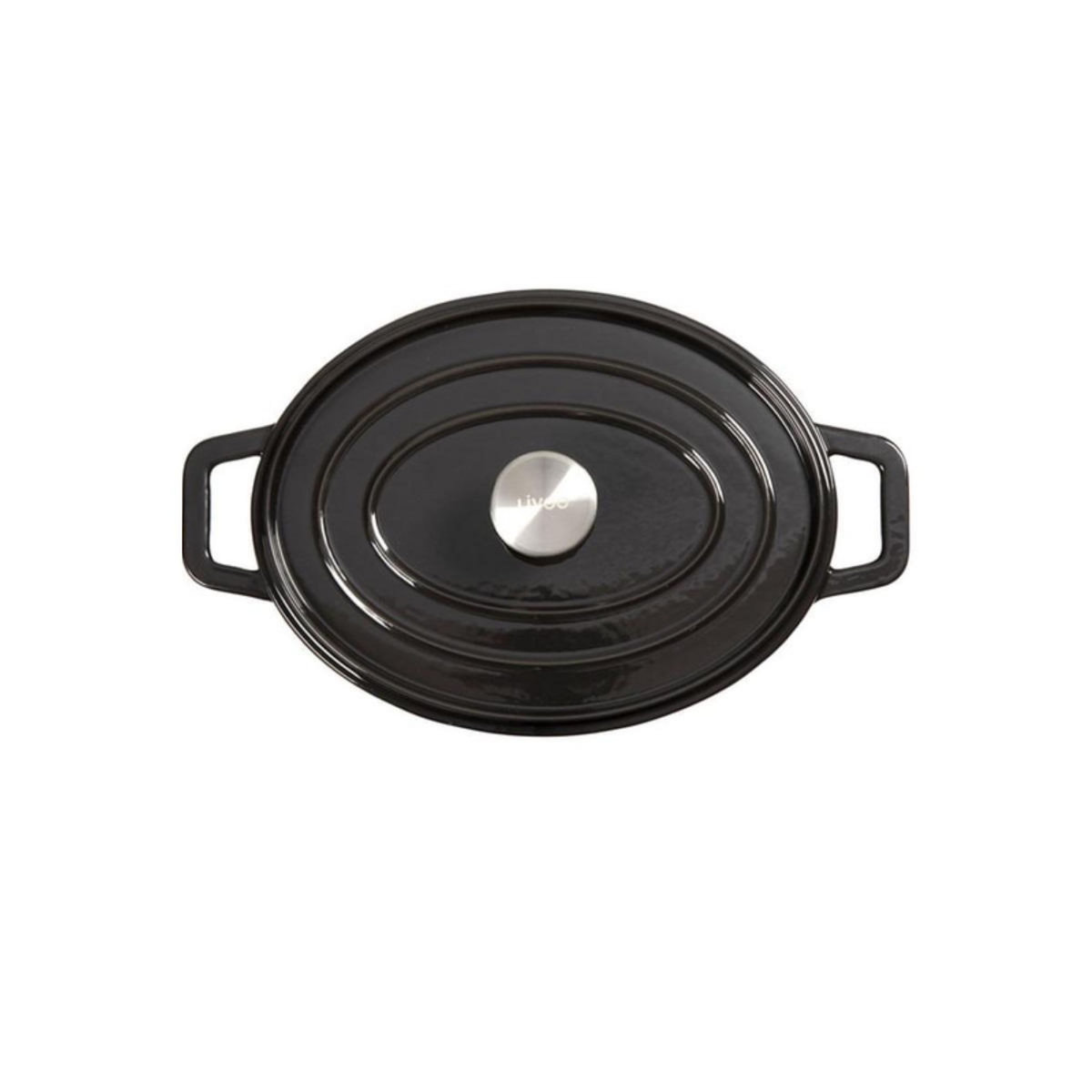 LIVOO Cocotte ovale en fonte 29cm noir - MEP129N