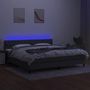 Voir la diapositive 4 : VIDAXL Sommier a lattes de lit et matelas et LED Gris fonce 200x200 cm