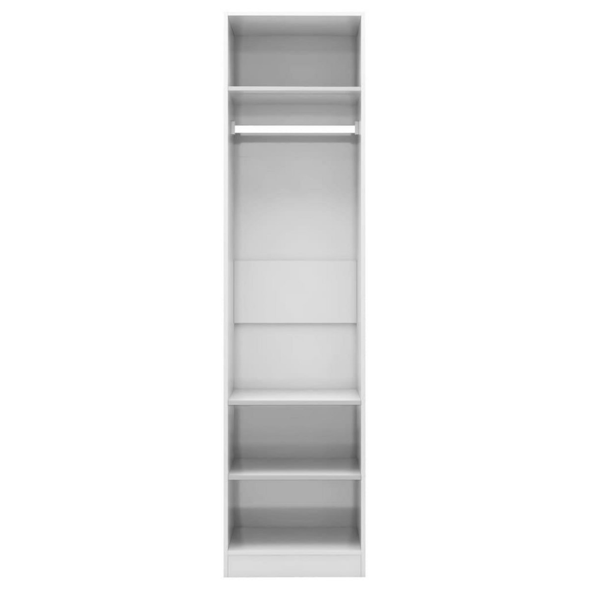 VIDAXL Garde-robe Blanc brillant 50x50x200 cm Bois d'ingenierie
