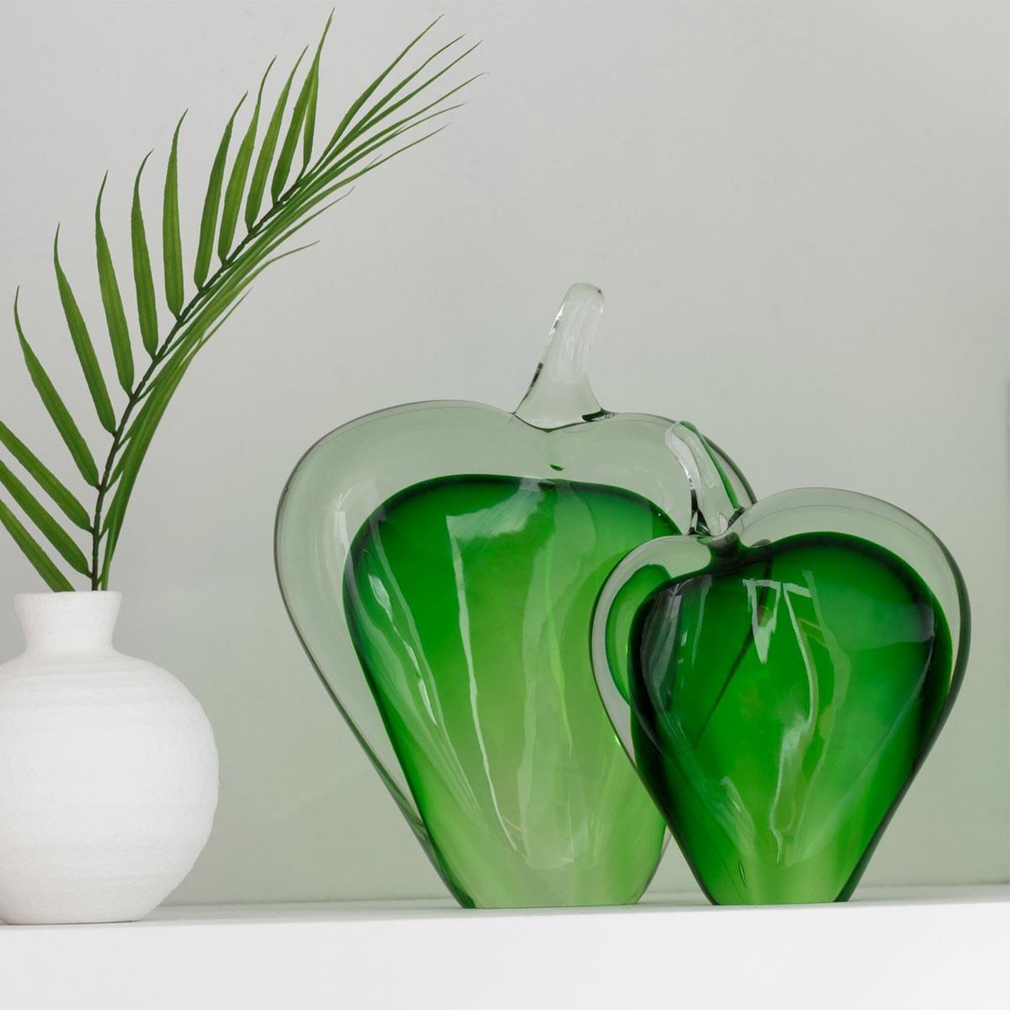 Voir la diapositive 3 : J-LINE Lot de 3 presse-papiers en verre  malum  24cm vert