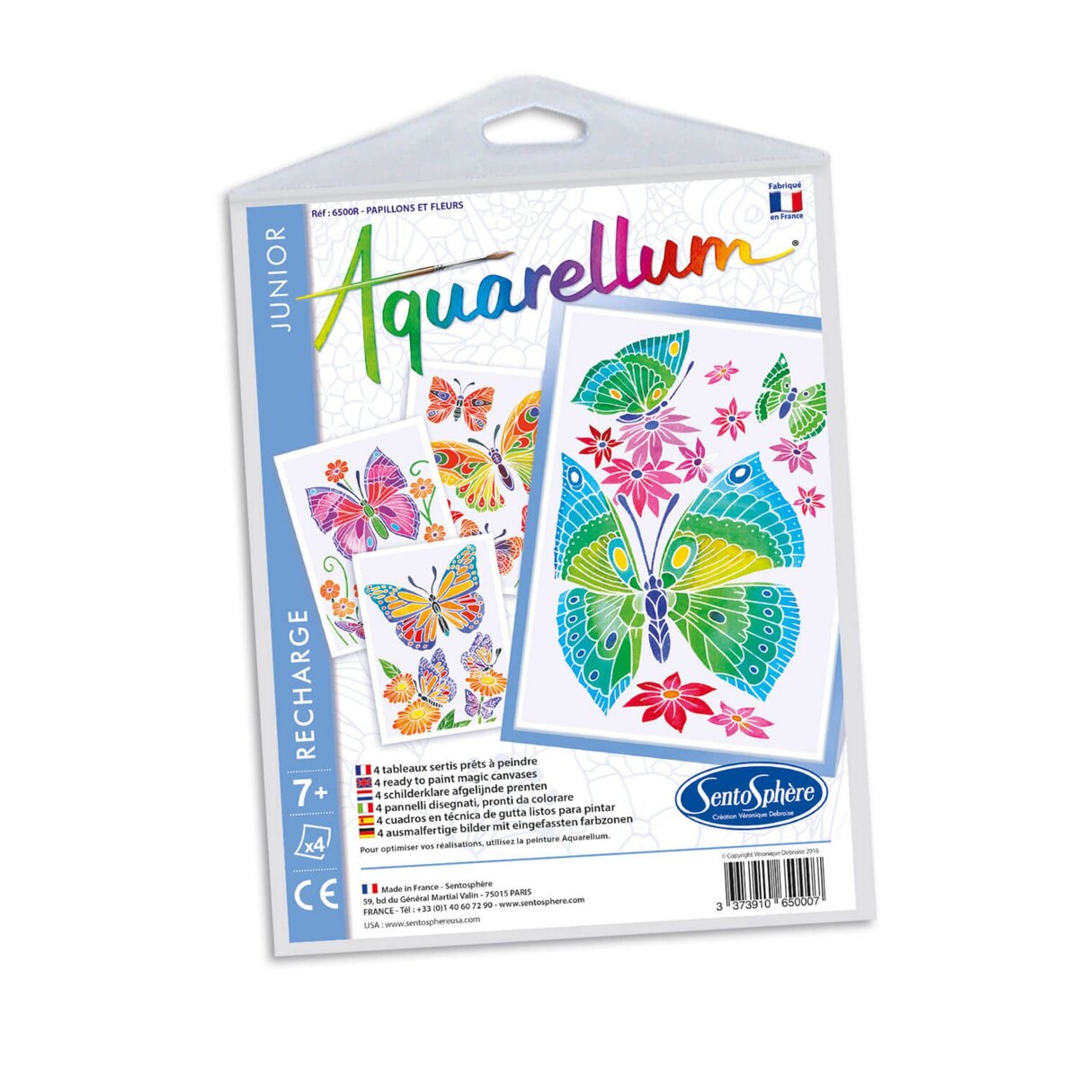 Sentosphère Recharge Aquarellum Junior : Papillons et Fleurs