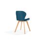 Voir la diapositive 5 : Lot de 4 chaises en tissu style scandinave pieds bois massif GAYA