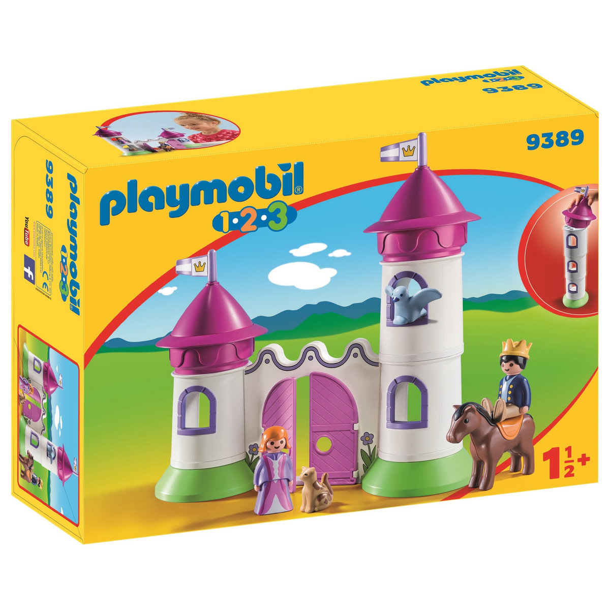 PLAYMOBIL 9389 - 1.2.3 - Château de princesse avec tours empilables