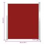 Voir la diapositive 6 : VIDAXL Auvent lateral retractable de patio 160x500 cm Rouge