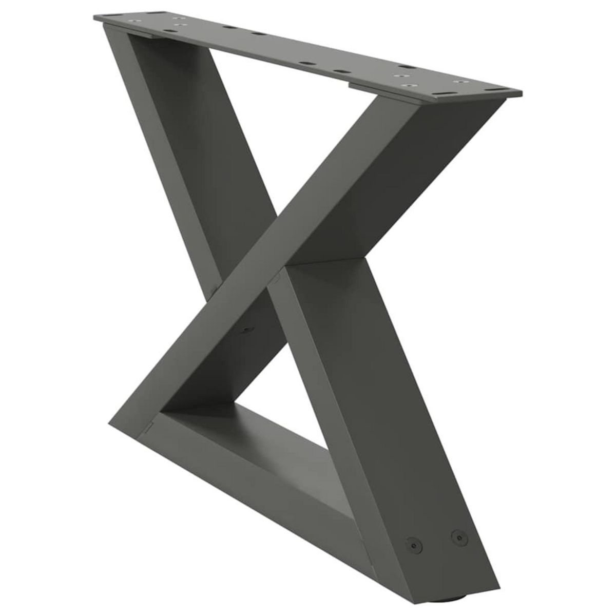 VIDAXL Pieds de table basse 2 pcs anthracite 50x(30-31,3) cm acier