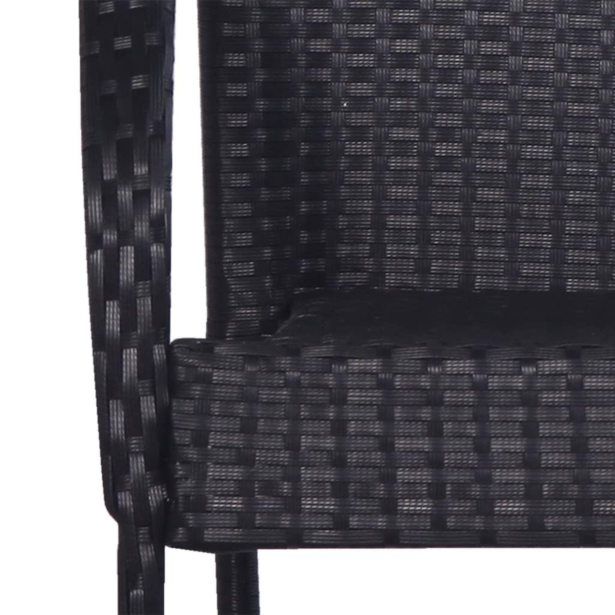 Voir la diapositive 5 : VIDAXL Ensemble a manger de jardin 5 pcs Noir