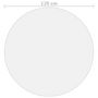 Voir la diapositive 5 : VIDAXL Protecteur de table transparent Ø 120 cm 1,6 mm PVC
