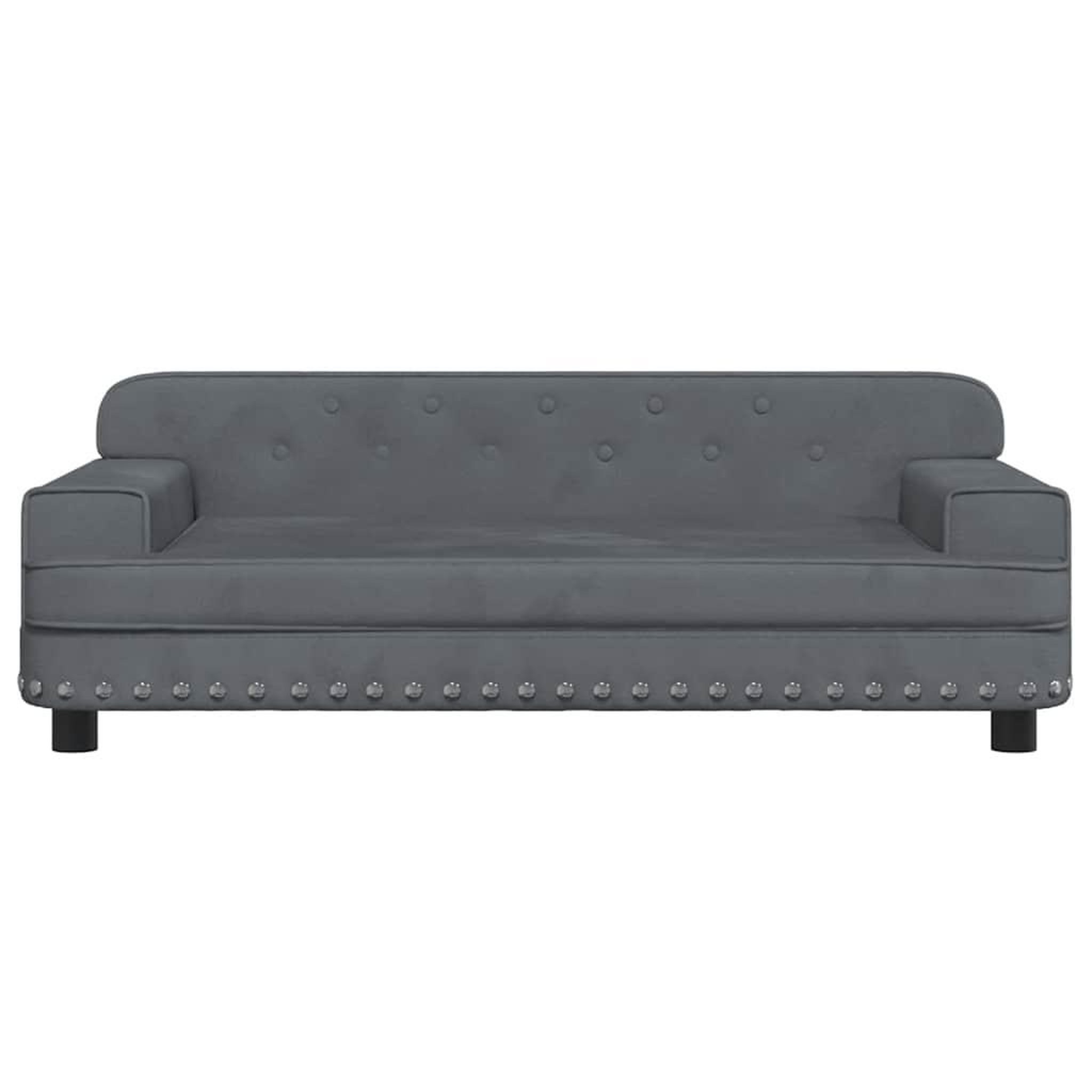 Voir la diapositive 3 : VIDAXL Lit pour chien gris fonce 90x53x30 cm velours