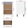 Voir la diapositive 6 : VIDAXL Armoire de plancher a tiroir Sonoma gris 50x46x81,5 cm