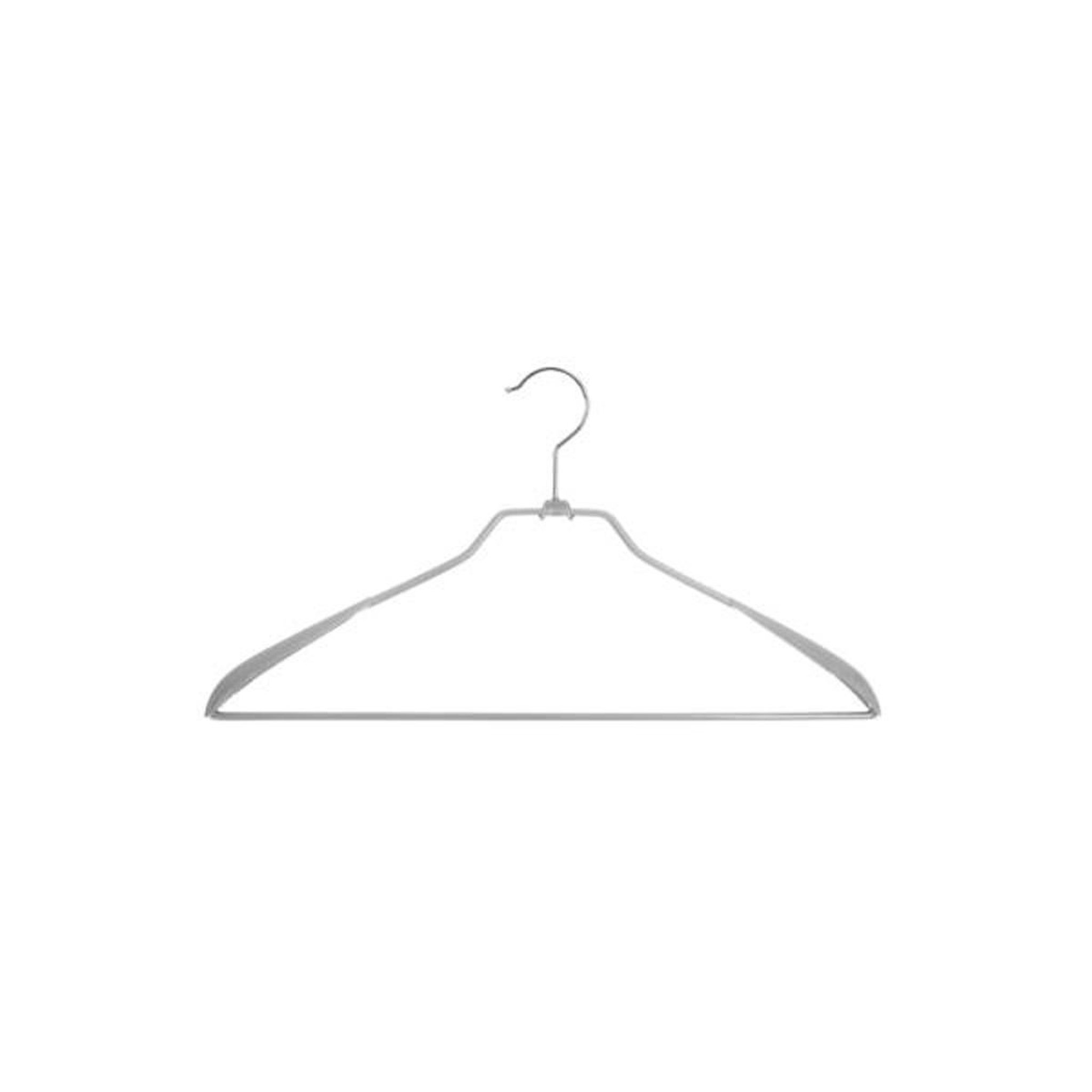 Voir la diapositive 2 : FIVE Lot de 2 Cintres en Métal & PVC 44cm Gris