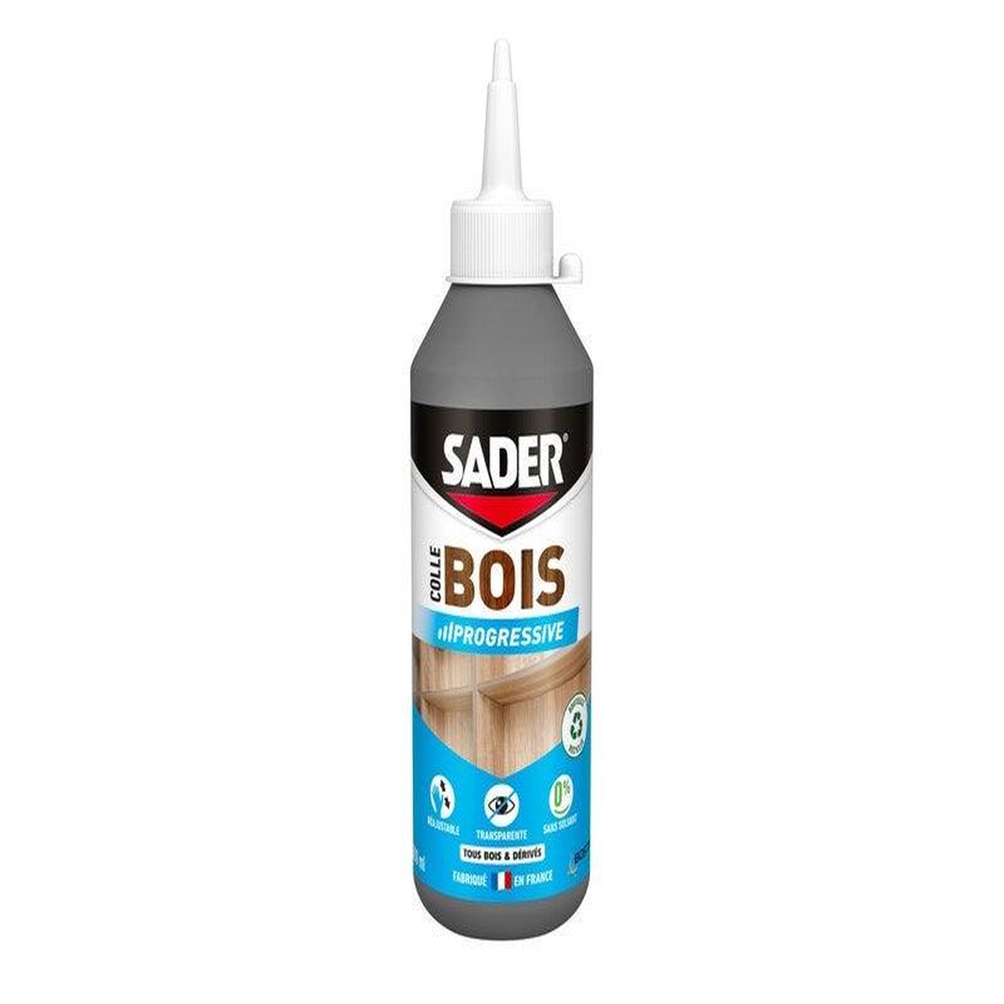 Sader Colle d'assemblage vinyl bois interieur sech.progressif sader 500ml