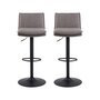 Voir la diapositive 3 : LISA DESIGN Alora - lot de 2 tabourets - ajustables et pivotants - en tissu