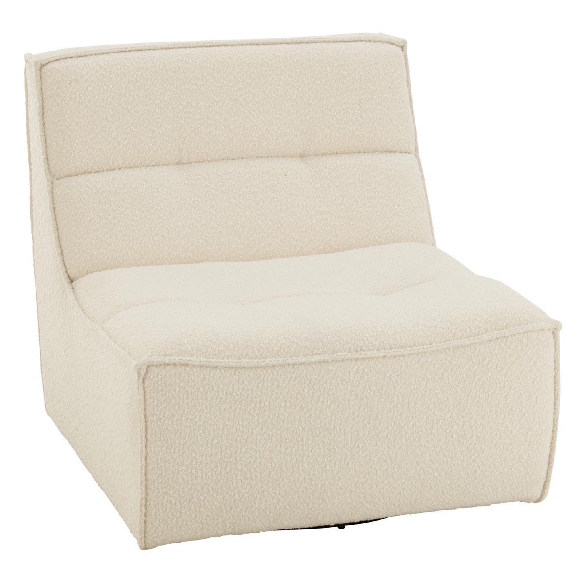 J-LINE Fauteuil pivotant  cosy  97cm écru