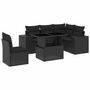 Voir la diapositive 2 : VIDAXL Salon de jardin 6 pcs avec coussins noir resine tressee