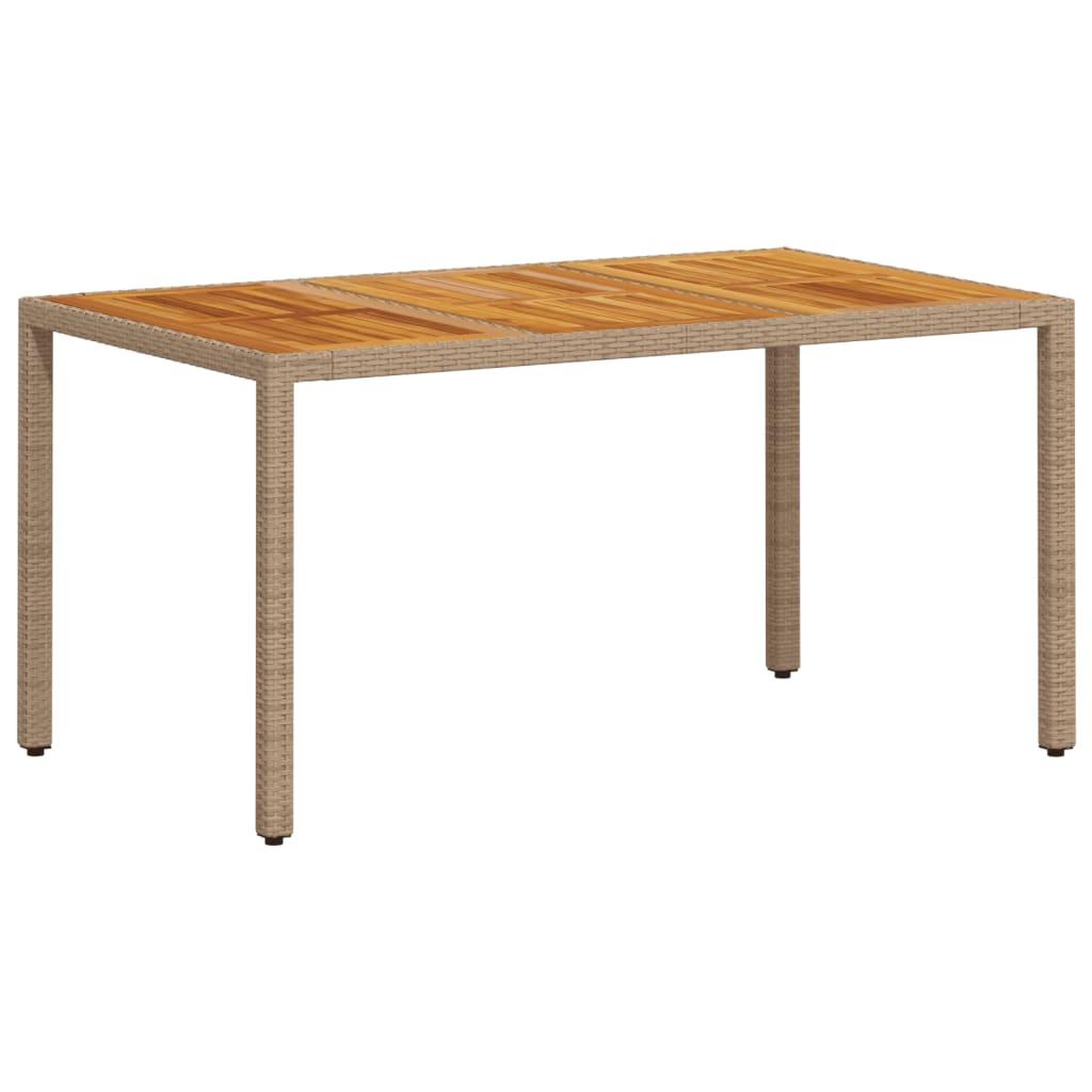 Voir la diapositive 4 : VIDAXL Ensemble a manger de jardin et coussins 7pcs beige rotin acacia