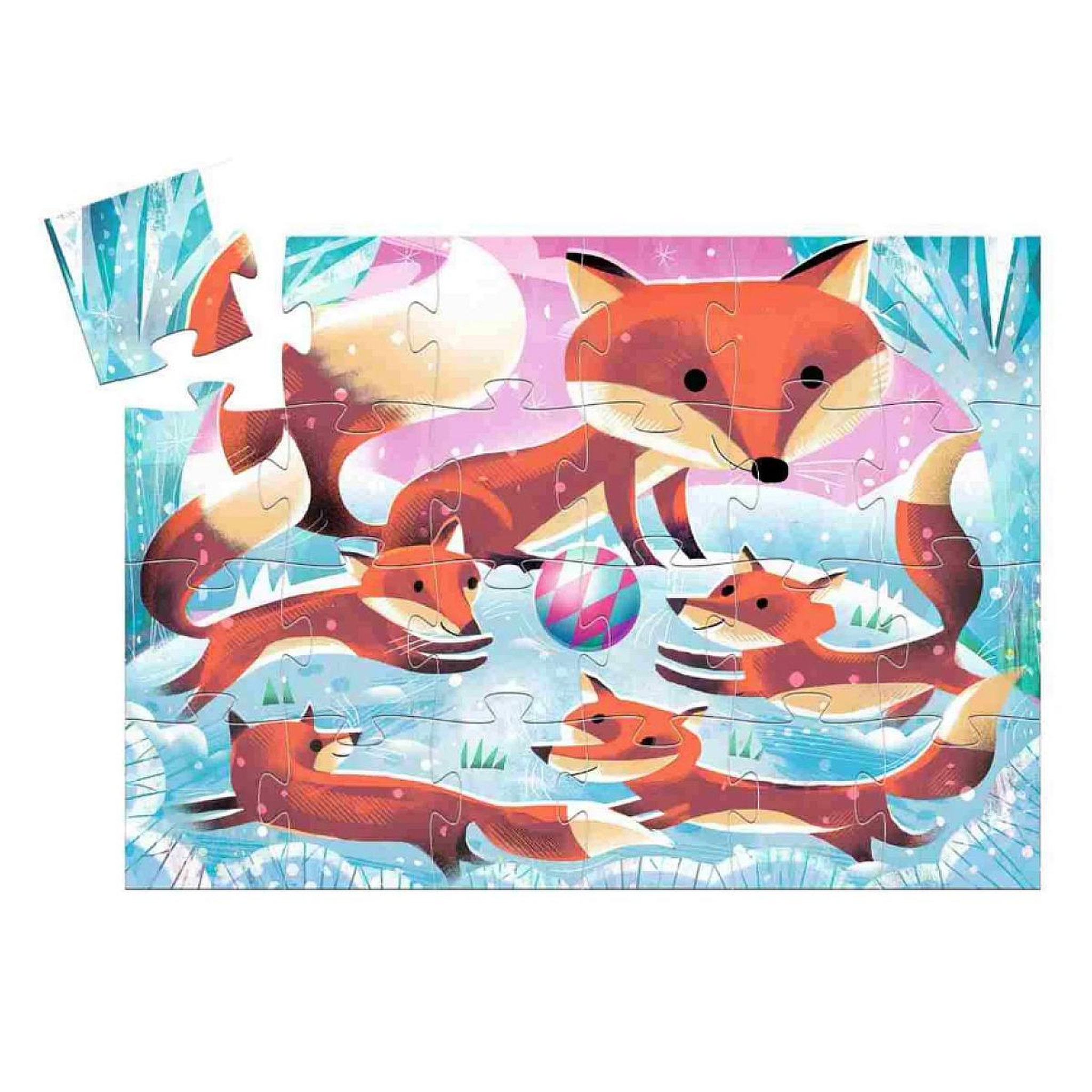 Voir la diapositive 2 : Djeco Puzzle silhouette Ginger petit renard - 24 p