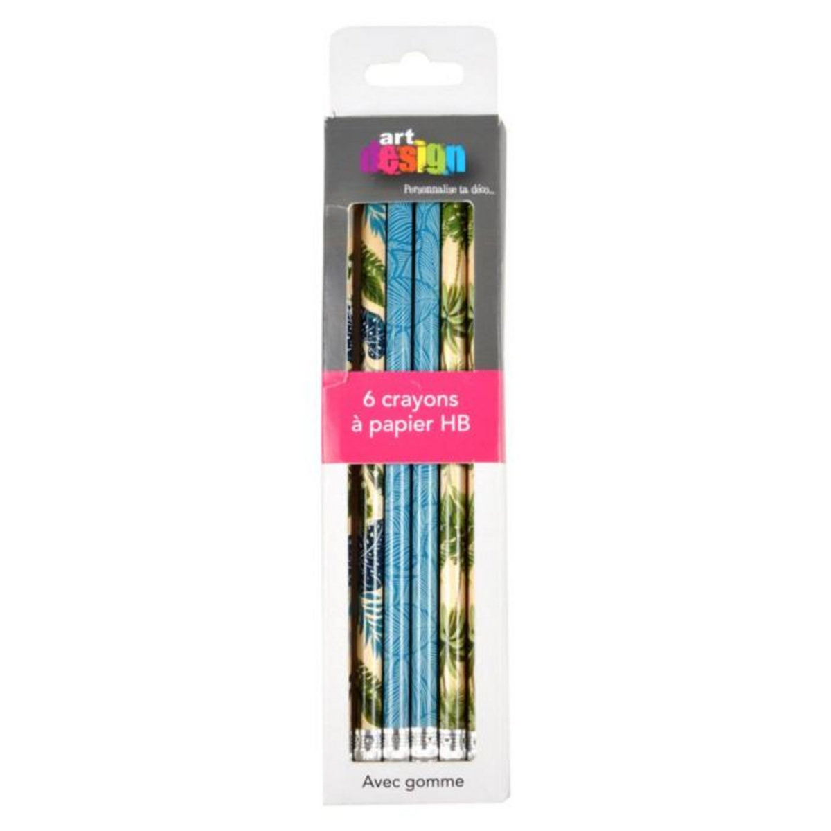 Paris Prix Lot de 6 Crayons à Papier  Jardin d'Eden  19cm Multicolore