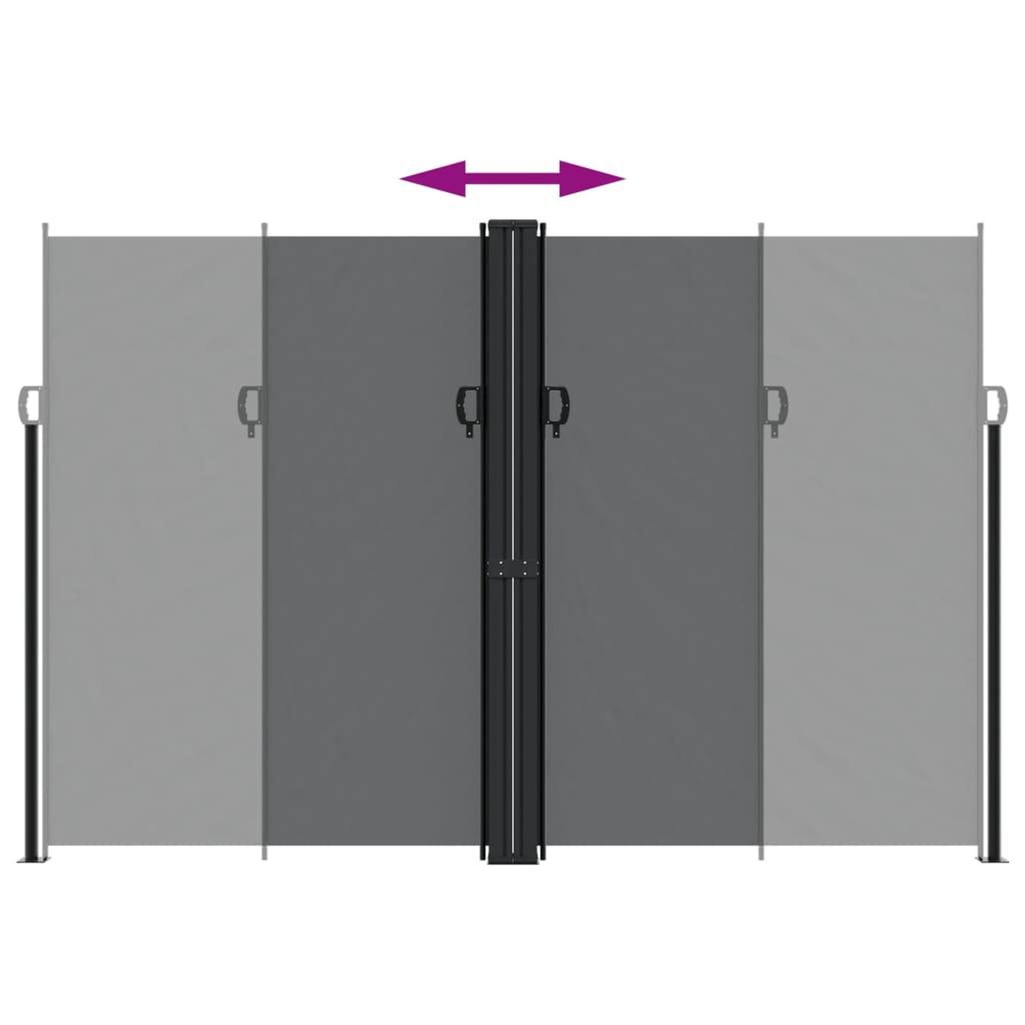Voir la diapositive 5 : VIDAXL Auvent lateral retractable noir 220x1000 cm
