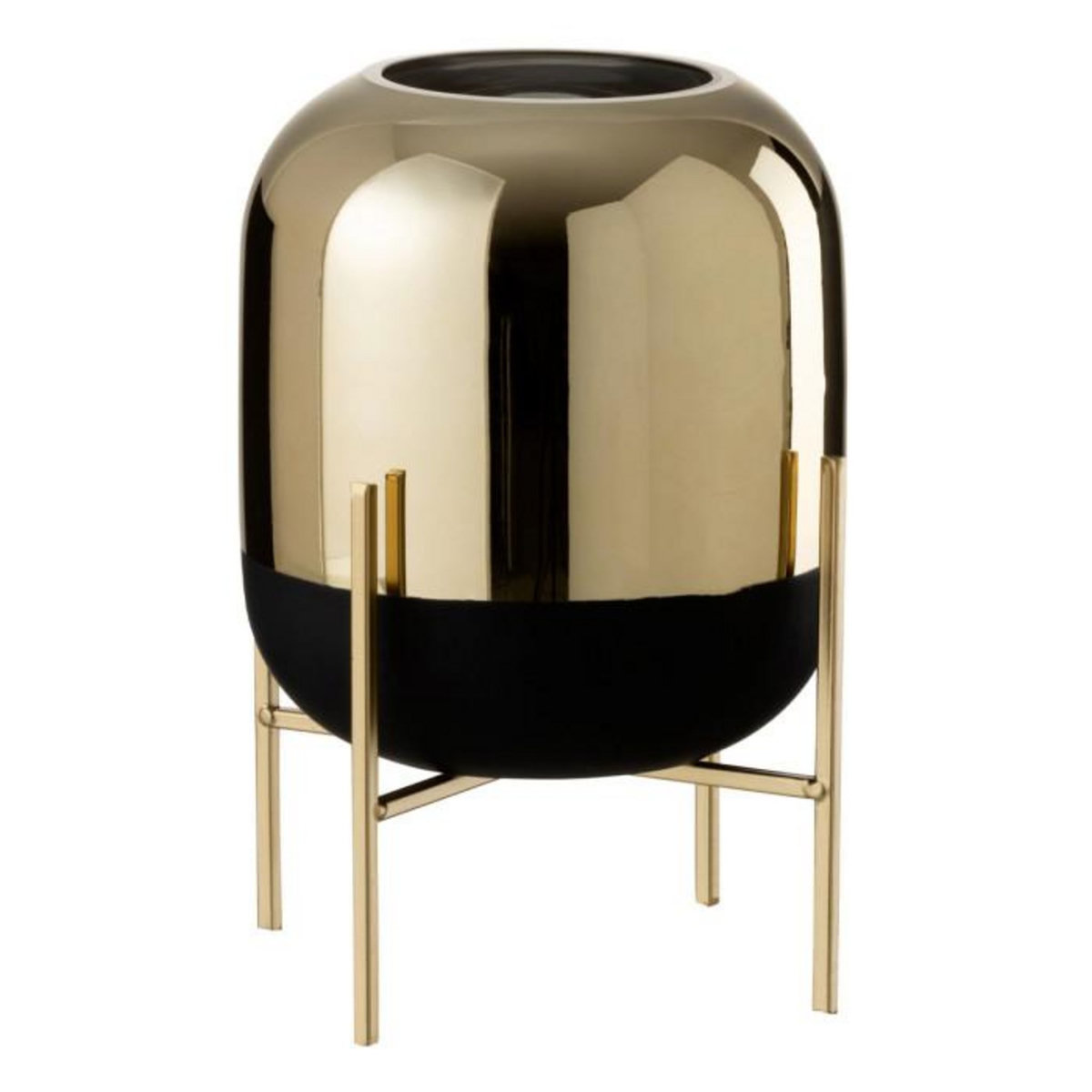 Paris Prix Photophore Déco en Verre  Sur Pied  26cm Or