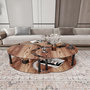 Voir la diapositive 2 : Habitat et Jardin Ensemble de table basse en bois  Yin  70 x 70 x 38 cm - Noyer