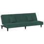 Voir la diapositive 2 : VIDAXL Canape-lit vert fonce Velours