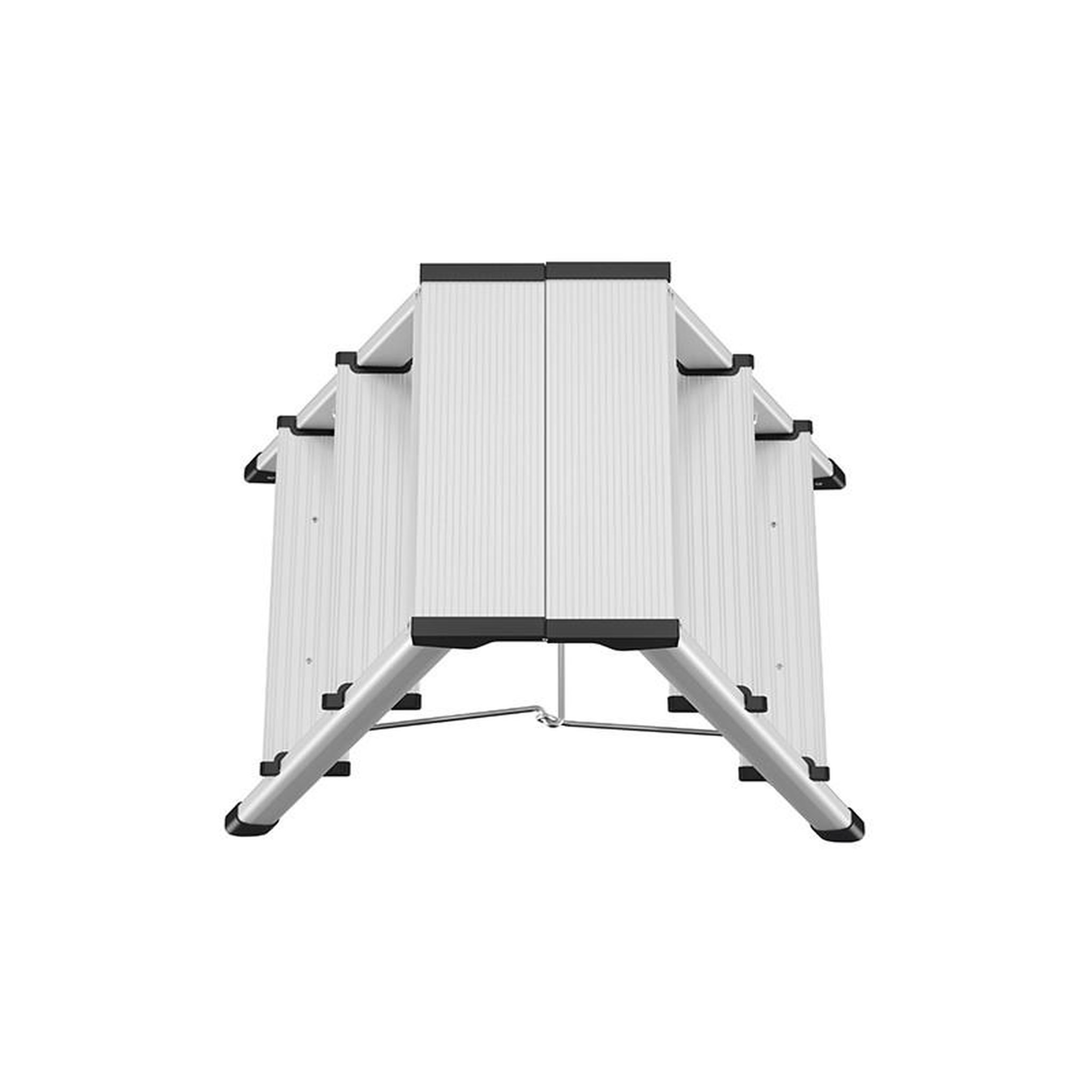 Voir la diapositive 5 : HAILO Marche pied double accès 2x3 marches pliant en aluminium hailo d60